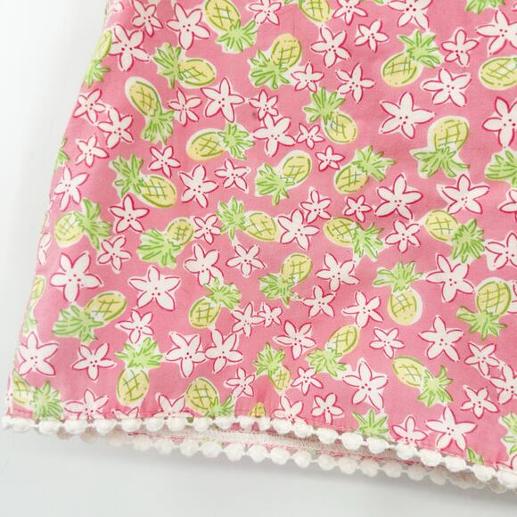 Lilly Pulitzer Girls Boho Summer Tropical Pineapple Floral Print Tank Top Size 7 - Picture 2 of 6